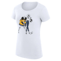 NHL Nashville Predators G-III 4Her by Carl Banks Women's Super-Slim Fit Lightweight Hockey Girls T-Shirt - White