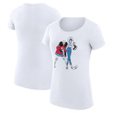 NHL New York Rangers G-III 4Her by Carl Banks Women's Super-Slim Fit Lightweight Hockey Girls T-Shirt - White