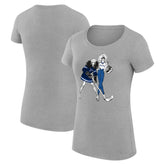NHL St. Louis Blues G-III 4Her by Carl Banks Women's Super-Slim Fit Lightweight Hockey Girls T-Shirt - Heather Gray
