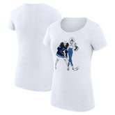 NHL St. Louis Blues G-III 4Her by Carl Banks Women's Super-Slim Fit Lightweight Hockey Girls T-Shirt - White