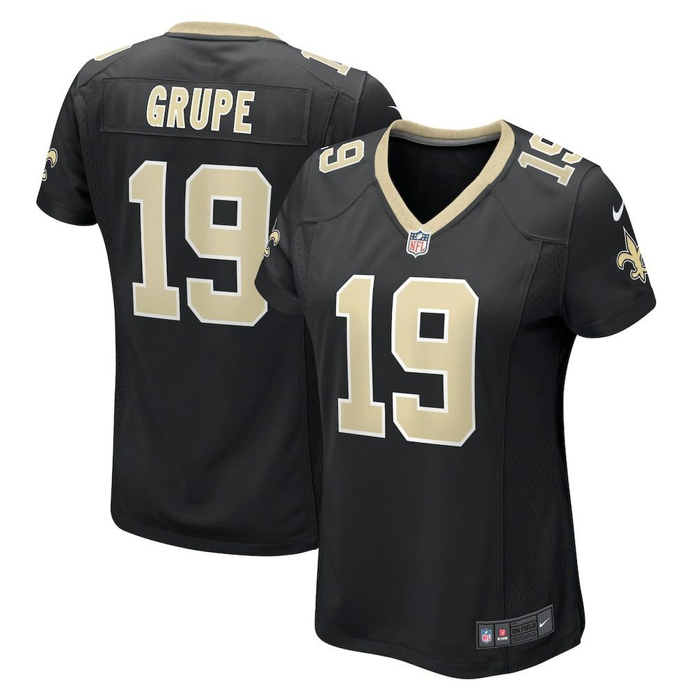 NFL Blake Grupe New Orleans Saints Women's Team Game Jersey - Black