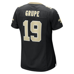 NFL Blake Grupe New Orleans Saints Women's Team Game Jersey - Black