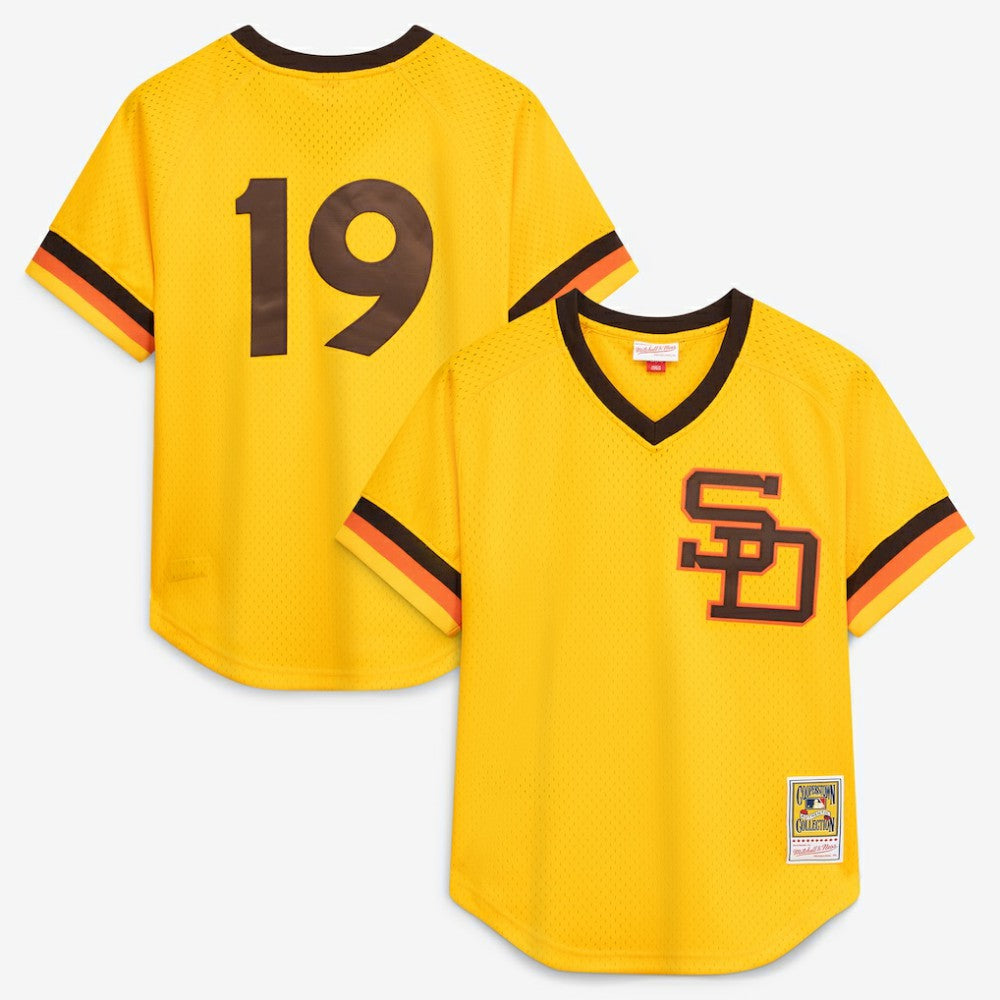 MLB Tony Gwynn San Diego Padres Mitchell & Ness Authentic Batting Practice Jersey - Gold