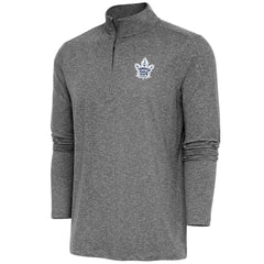 NHL Toronto Maple Leafs Antigua Hunk Quarter-Zip Pullover Top - Heather Black