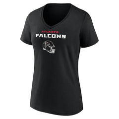 Drake London Atlanta Falcons Women's Team Wordmark Player Name & Number V-Neck T-Shirt Black