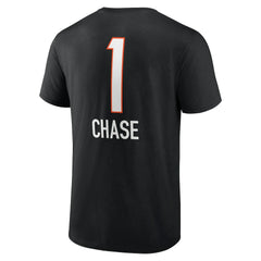 Ja'Marr Chase Cincinnati Bengals Team Wordmark Player Name & Number T-Shirt Black