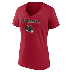 Baker Mayfield Tampa Bay Buccaneers Women's Team Wordmark Player Name & Number V-Neck T-Shirt Red