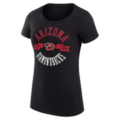Arizona Diamondbacks G-III 4Her by Carl Banks Women's Super-Slim Fit Lightweight City Graphic T-Shirt - Black T-shirts