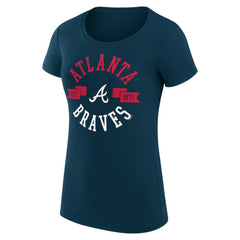 Atlanta Braves G-III 4Her by Carl Banks Women's Super-Slim Fit Lightweight City Graphic T-Shirt - Navy T-shirts