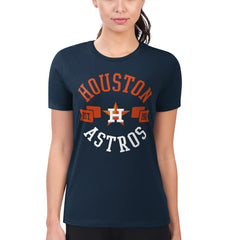 Houston Astros G-III 4Her by Carl Banks Women's Super-Slim Fit Lightweight City Graphic T-Shirt - Navy T-shirts
