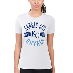 Kansas City Royals G-III 4Her by Carl Banks Women's Super-Slim Fit Lightweight City Graphic T-Shirt - White T-shirts