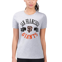 San Francisco Giants G-III 4Her by Carl Banks Women's Super-Slim Fit Lightweight City Graphic T-Shirt - Heather Gray T-shirts