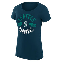 Seattle Mariners G-III 4Her by Carl Banks Women's Super-Slim Fit Lightweight City Graphic T-Shirt - Navy T-shirts