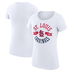 St. Louis Cardinals G-III 4Her by Carl Banks Women's Super-Slim Fit Lightweight City Graphic T-Shirt - White T-shirts