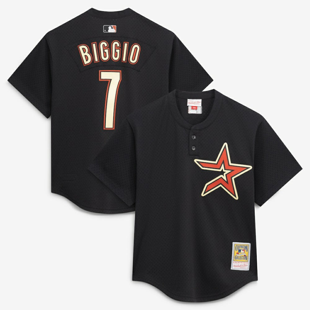 MLB Craig Biggio Houston Astros Mitchell & Ness Authentic Batting Practice Jersey - Black