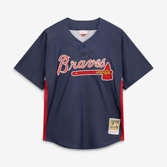 John Smoltz Atlanta Braves Mitchell & Ness Authentic Batting Practice Jersey - Navy Jerseys