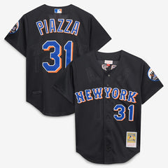 MLB Mike Piazza New York Mets Mitchell & Ness Cooperstown Collection 2000 Batting Practice Jersey - Black