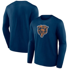 Chicago Bears Throwback Long Sleeve T-Shirt Navy