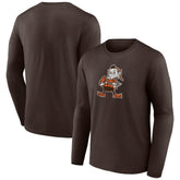 Cleveland Browns Throwback Long Sleeve T-Shirt Brown