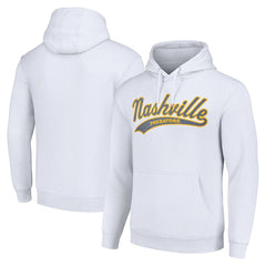 NHL Nashville Predators Starter Tailsweep Fleece Tri-Blend Pullover Hoodie - White