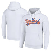 NHL New York Islanders Starter Tailsweep Fleece Tri-Blend Pullover Hoodie - White