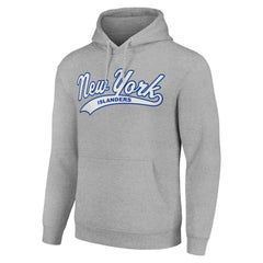 NHL New York Islanders Starter Tailsweep Fleece Tri-Blend Pullover Hoodie - Heather Gray