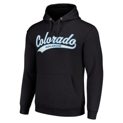 NHL Colorado Avalanche Starter Tailsweep Fleece Tri-Blend Pullover Hoodie - Black