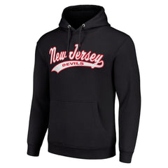 NHL New Jersey Devils Starter Tailsweep Fleece Tri-Blend Pullover Hoodie - Black
