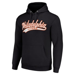 NHL Philadelphia Flyers Starter Tailsweep Fleece Tri-Blend Pullover Hoodie - Black