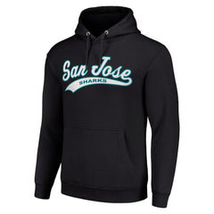 NHL San Jose Sharks Starter Tailsweep Fleece Tri-Blend Pullover Hoodie - Black