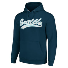 NHL Seattle Kraken Starter Tailsweep Fleece Tri-Blend Pullover Hoodie - Deep Sea Blue