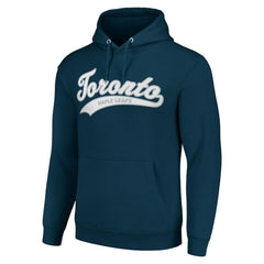 NHL Toronto Maple Leafs Starter Tailsweep Fleece Tri-Blend Pullover Hoodie - Navy