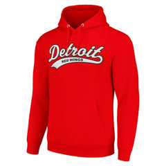NHL Detroit Red Wings Starter Tailsweep Fleece Tri-Blend Pullover Hoodie - Red