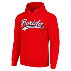 NHL Florida Panthers Starter Tailsweep Fleece Tri-Blend Pullover Hoodie - Red