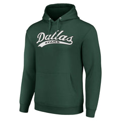 NHL Dallas Stars Starter Tailsweep Fleece Tri-Blend Pullover Hoodie - Green