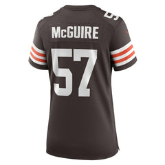 NFL Isaiah McGuire Cleveland Browns Women's Team Game Jersey - Brown