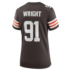 NFL Alex Wright Cleveland Browns Women's Team Game Jersey - Brown