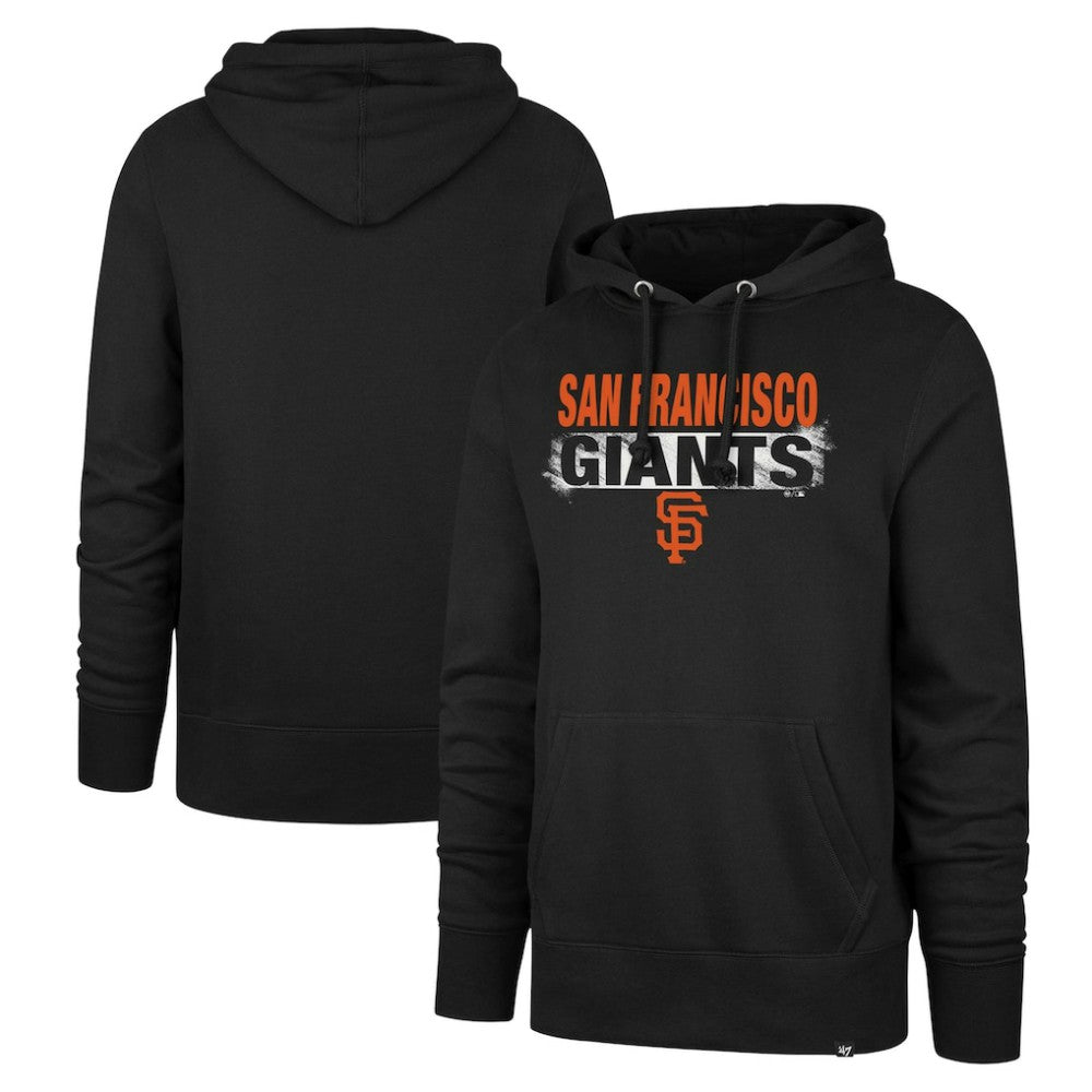 San Francisco Giants '47 Base Slide Headline Pullover Hoodie - Black Hoodies