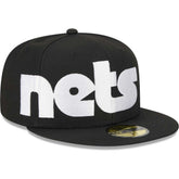 Brooklyn Nets Checkerboard UV 59FIFTY Fitted Hat Black