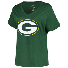 Jordan Love Green Bay Packers Women's Plus Size Name & Number V-Neck T-Shirt Green