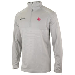 Houston Rockets Omni-Wick Rockin' It Quarter-Zip Pullover Top Heather Gray