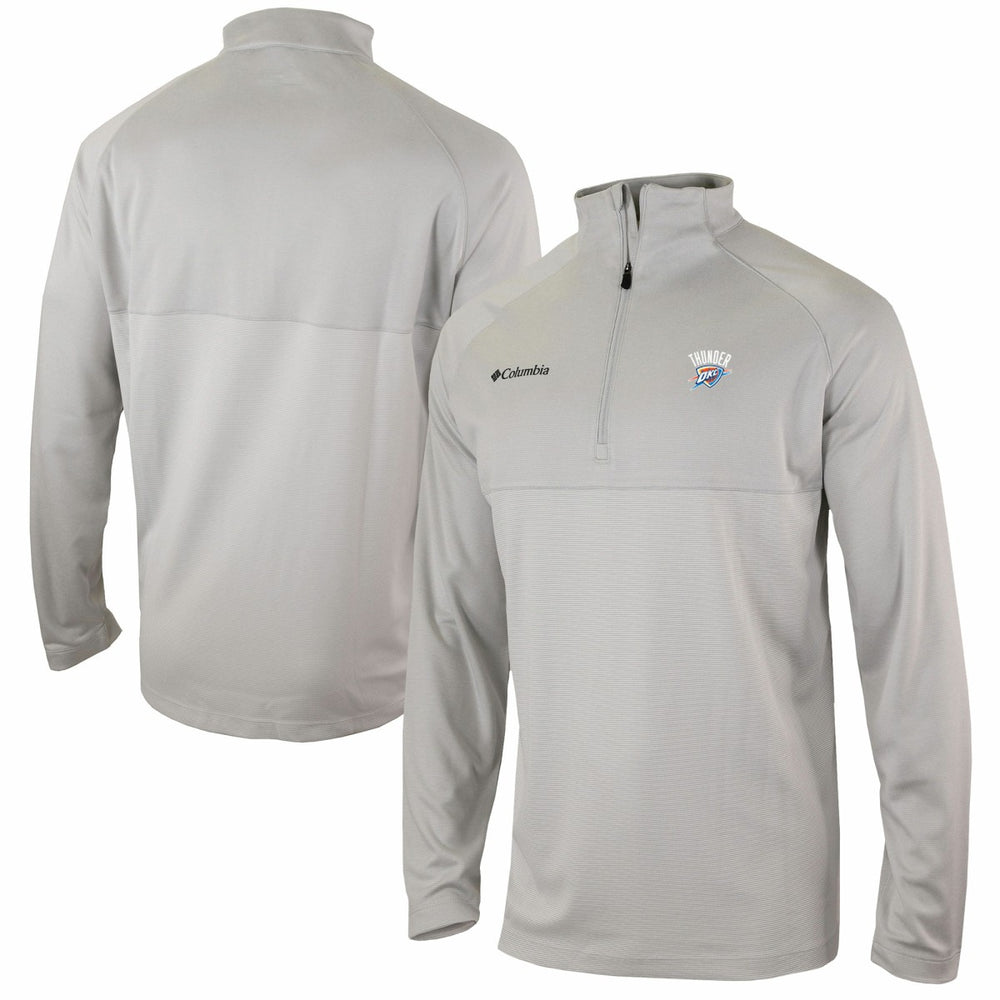 Oklahoma City Thunder Omni-Wick Rockin' It Quarter-Zip Pullover Top Heather Gray