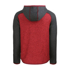 Chicago Cubs Cutter & Buck Stars & Stripes Mainsail Sweater-Knit Full-Zip Hoodie - Heather Red/Heather Charcoal Hoodies