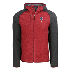 Philadelphia Phillies Cutter & Buck Stars & Stripes Mainsail Sweater-Knit Full-Zip Hoodie - Heather Red/Heather Charcoal Hoodies