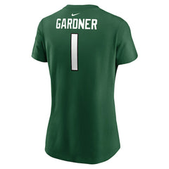 Sauce Gardner New York Jets Women's Player Name & Number T-Shirt Green
