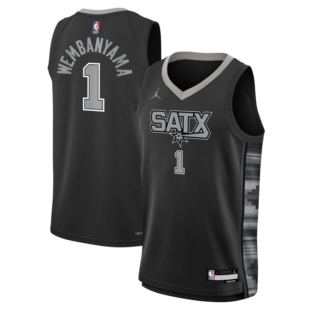 NBA Victor Wembanyama San Antonio Spurs Jordan Brand Youth Swingman Jersey - Statement Edition - Black sale