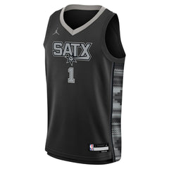 NBA Victor Wembanyama San Antonio Spurs Jordan Brand Youth Swingman Jersey - Statement Edition - Black sale
