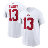 Brock Purdy San Francisco 49ers Player Name & Number T-Shirt White