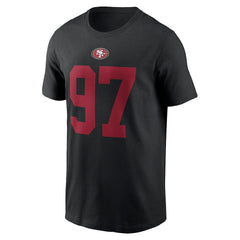 Nick Bosa San Francisco 49ers Player Name & Number T-Shirt Black