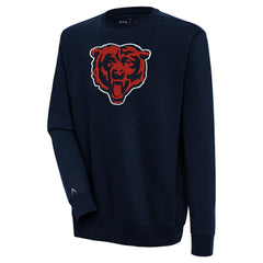 Chicago Bears Antigua Victory Crewneck Pullover Sweatshirt Navy